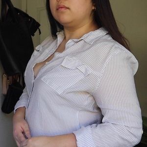 Calvin Klein Striped Button Down